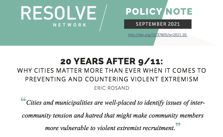 20 Years After 911 Why Cities Matter More Than Ever When It Comes To Preventing And Countering 7033